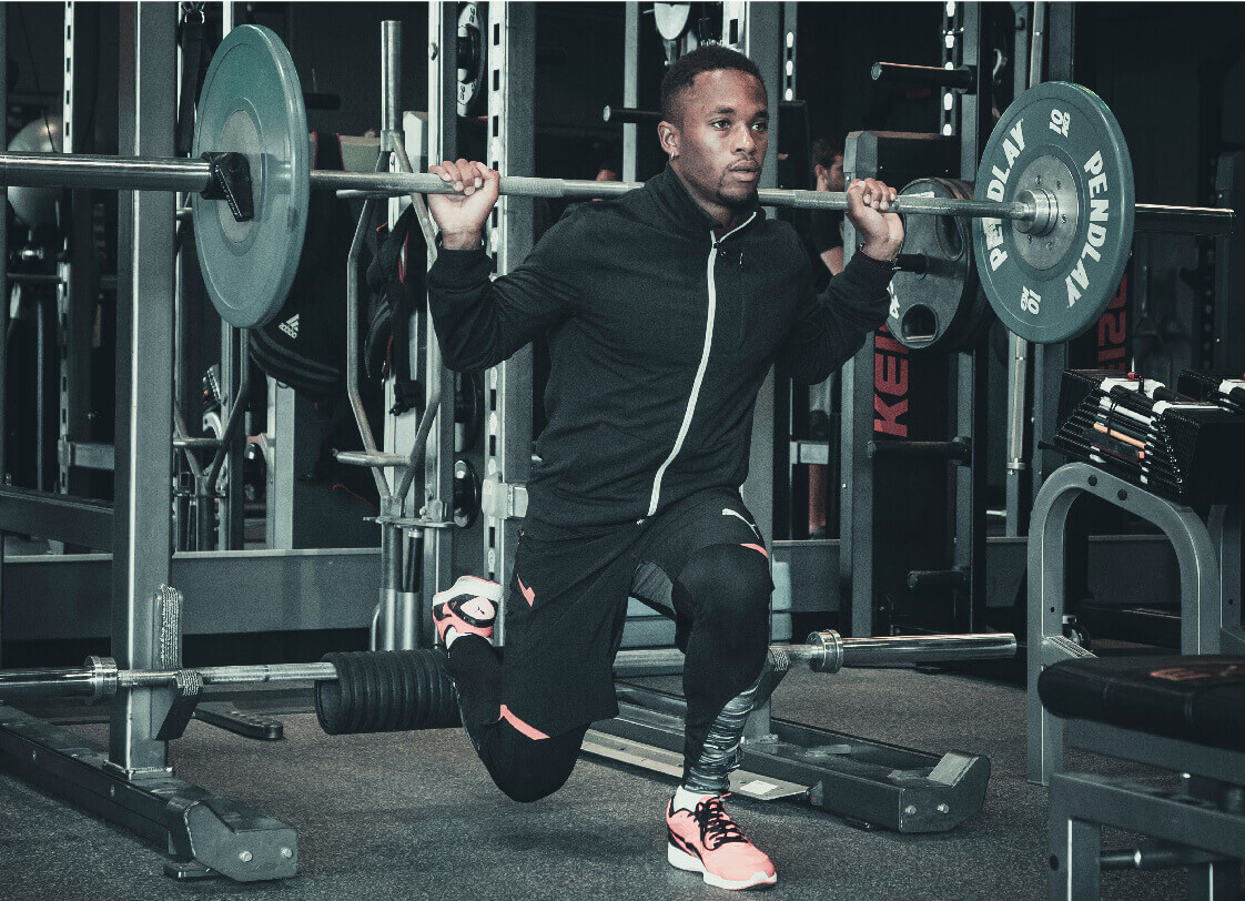 Person doing squats