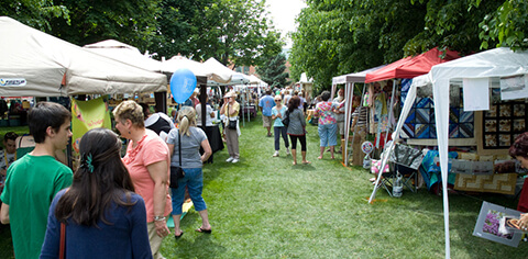 People participating in outdoor event