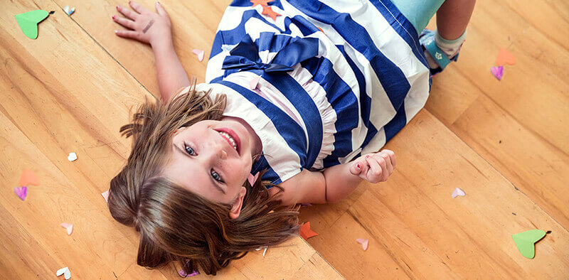 A child lying down