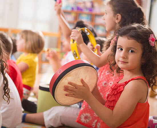Children playing with instruments